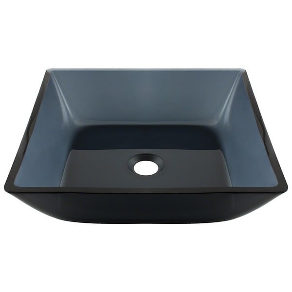 Polaris Sinks Black Square Vessel Bathroom Sink