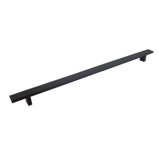 Contemporary 16inch Matte Black Rectangular Bar Pull Handles