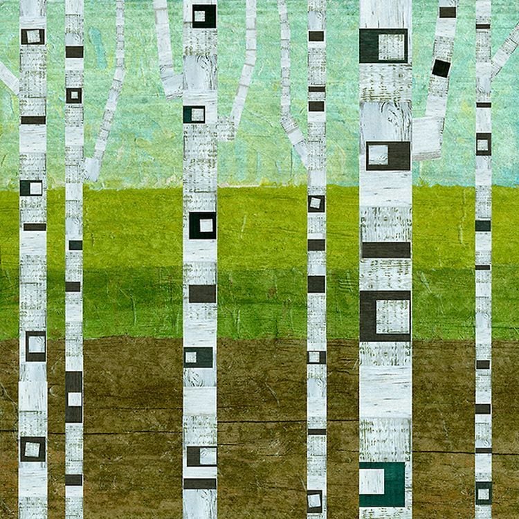 Janet Bothne Summer Birches Gallery Wrapped Canvas Art