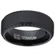 preview thumbnail 2 of 4, Blackplated Titanium Mens Black CZ Comfort Fit Wedding Band (8 mm)