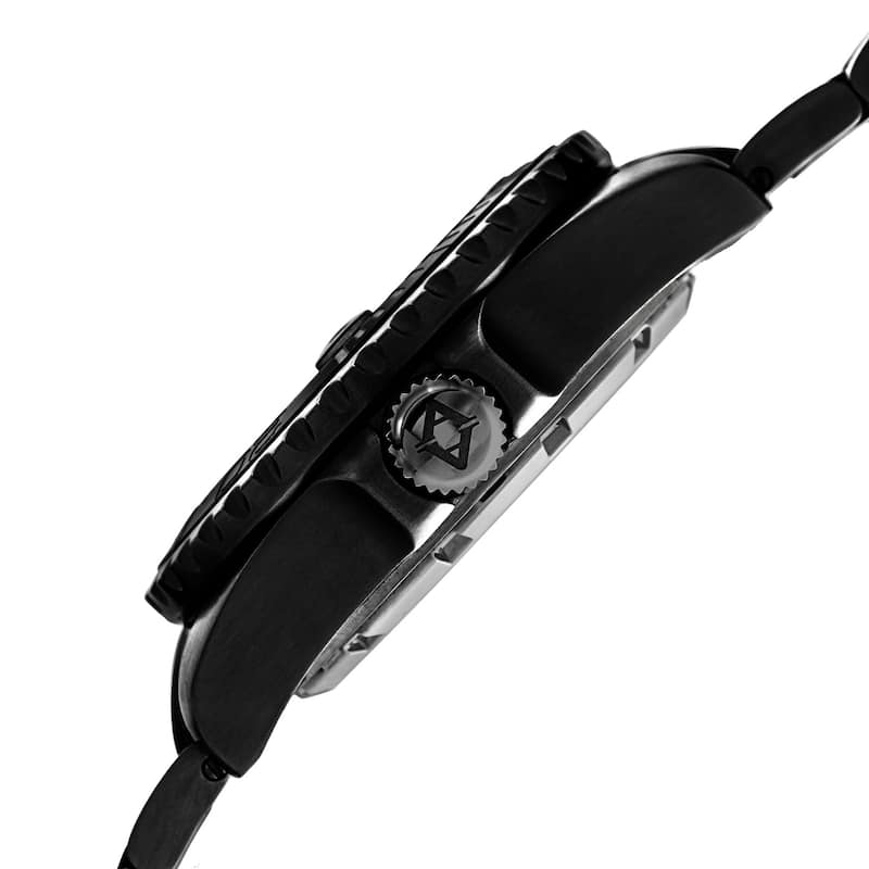 Akribos XXIV Men's Divers Quartz Date Black Bracelet Watch