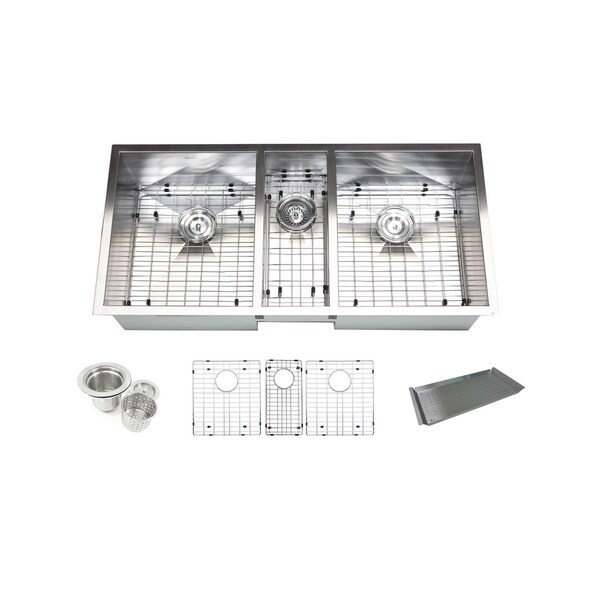 Bowl 42-inch Stainless Steel Undermount Zero Radius Kitchen Sink ...