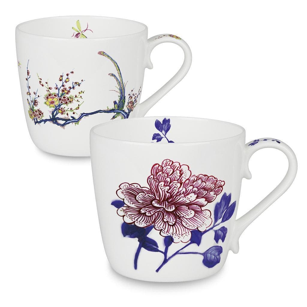 Konitz Peony and Bird Butler Collect Mugs (Set of 2)