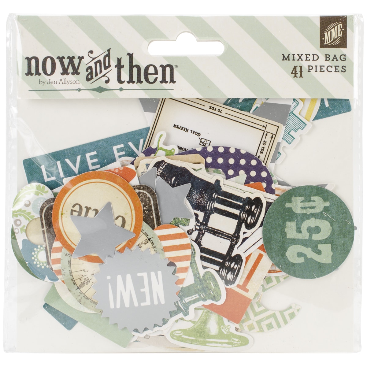 Now   Then Izzy Mixed Bag Cardstock Die cuts happenings