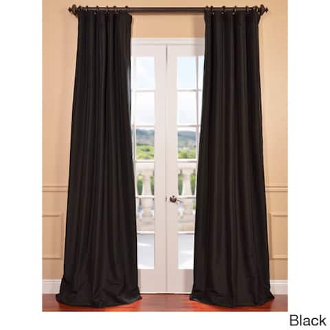 Ex. Fabrics Faux Silk Taffeta Solid Blkout Curtain (1 Panel)