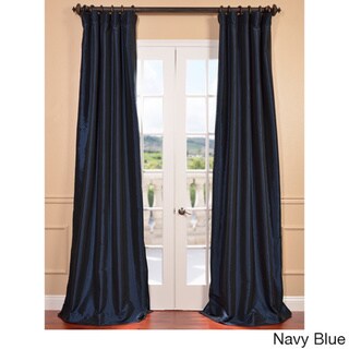 Faux Silk Taffeta Solid Curtain Panel