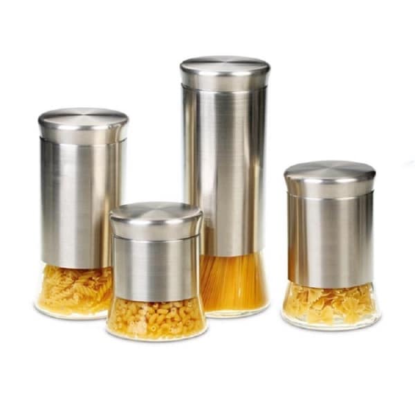 Flairs Stainless Steel 4 piece Canister Set   Shopping   Top