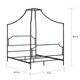 preview thumbnail 5 of 3, The Curated Nomad Bailey Charcoal Full-size Canopy Bed Frame