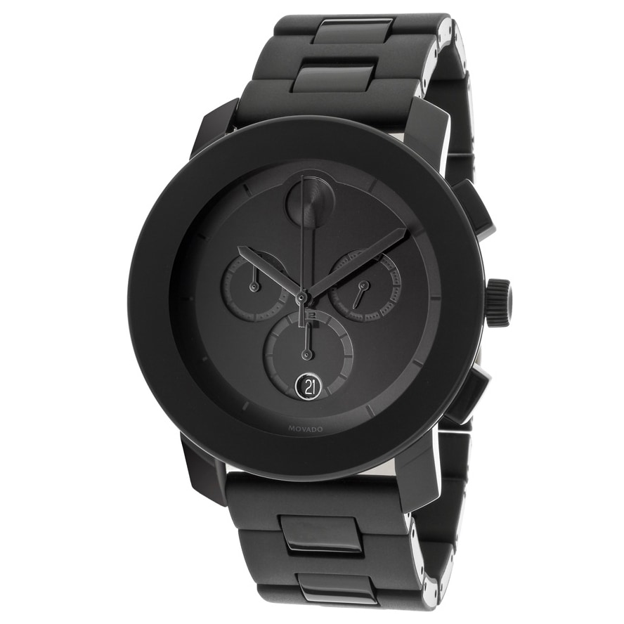 all black movado watch men's