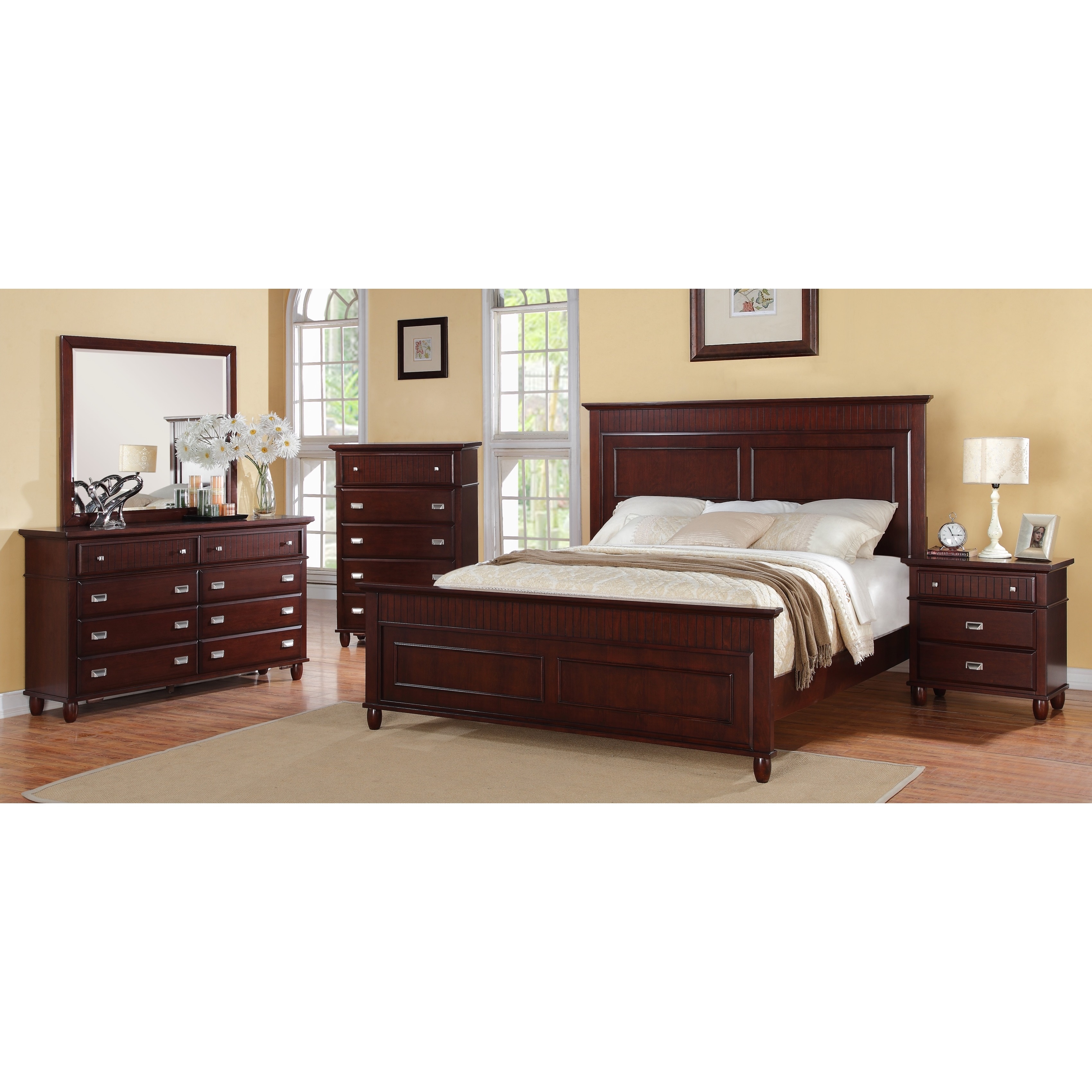 Sutton 5 piece Rich Cherry Bedroom Set