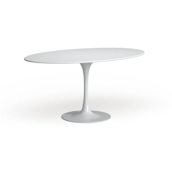 Strick Bolton Isola Wood Top White 60 Inch Oval