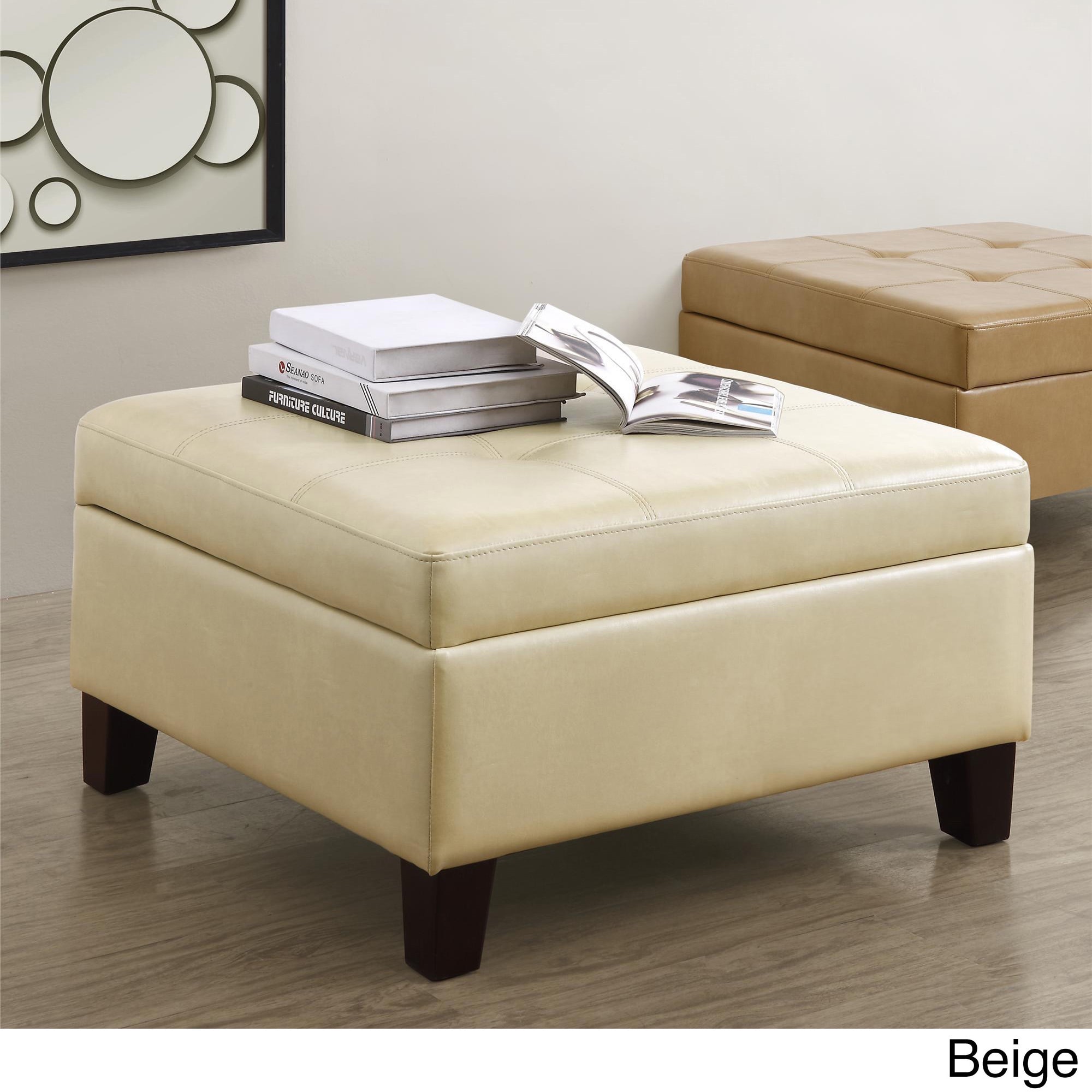 Square Storage Ottoman