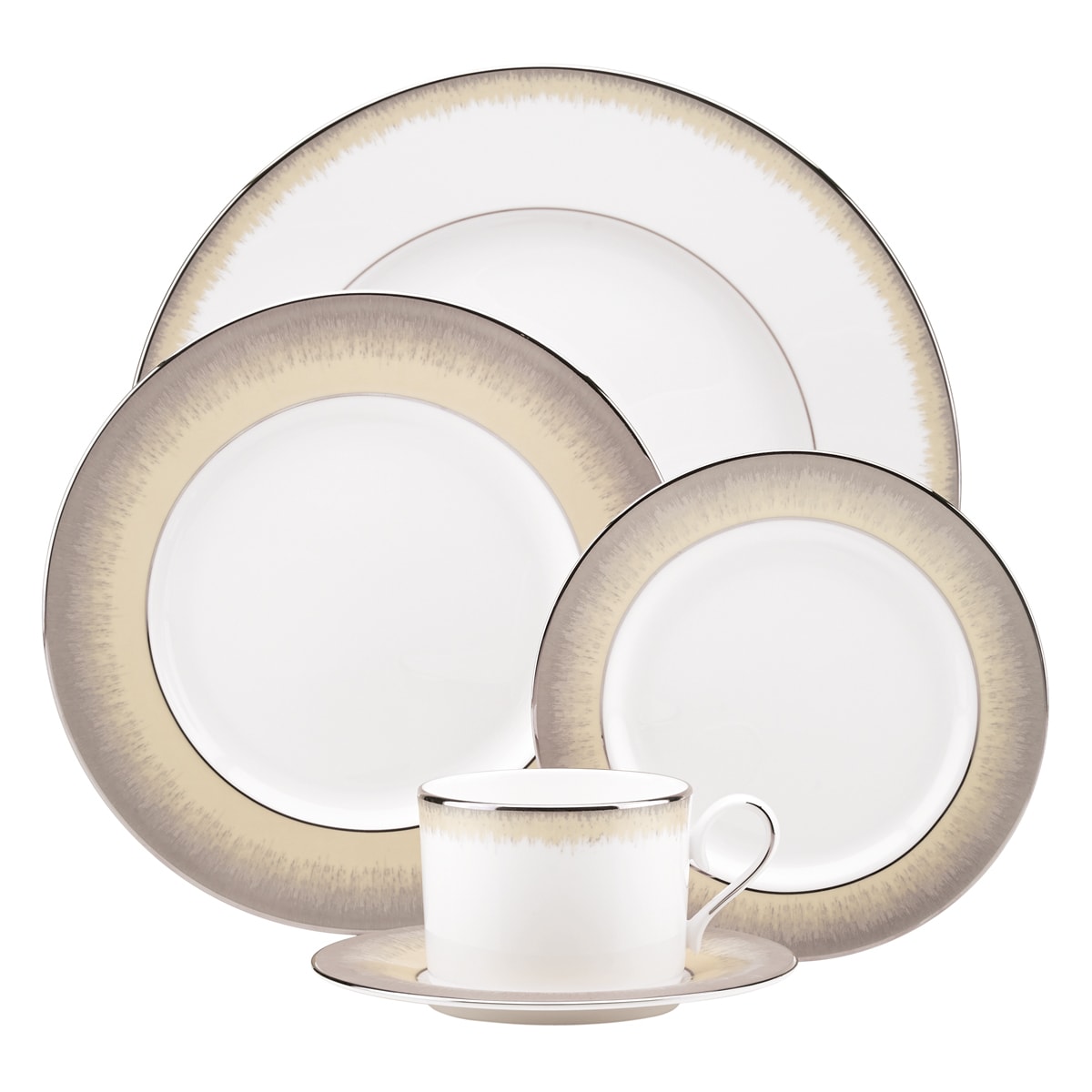 Lenox Sharon Sacks Serendipitous Mercury 5 piece Place Setting