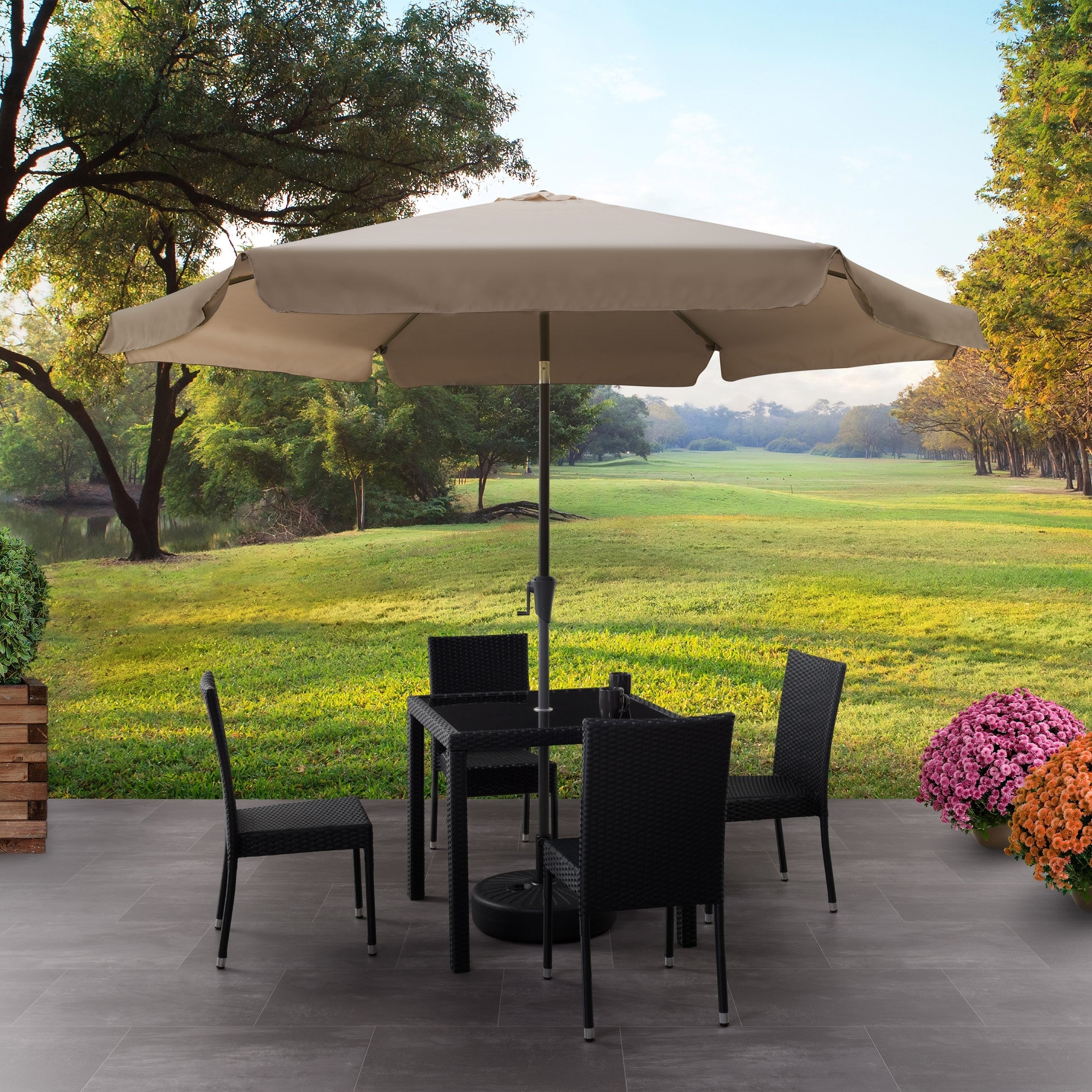 Havenside Home North Bend Round Tilting Patio Umbrella 10 Foot Ebay