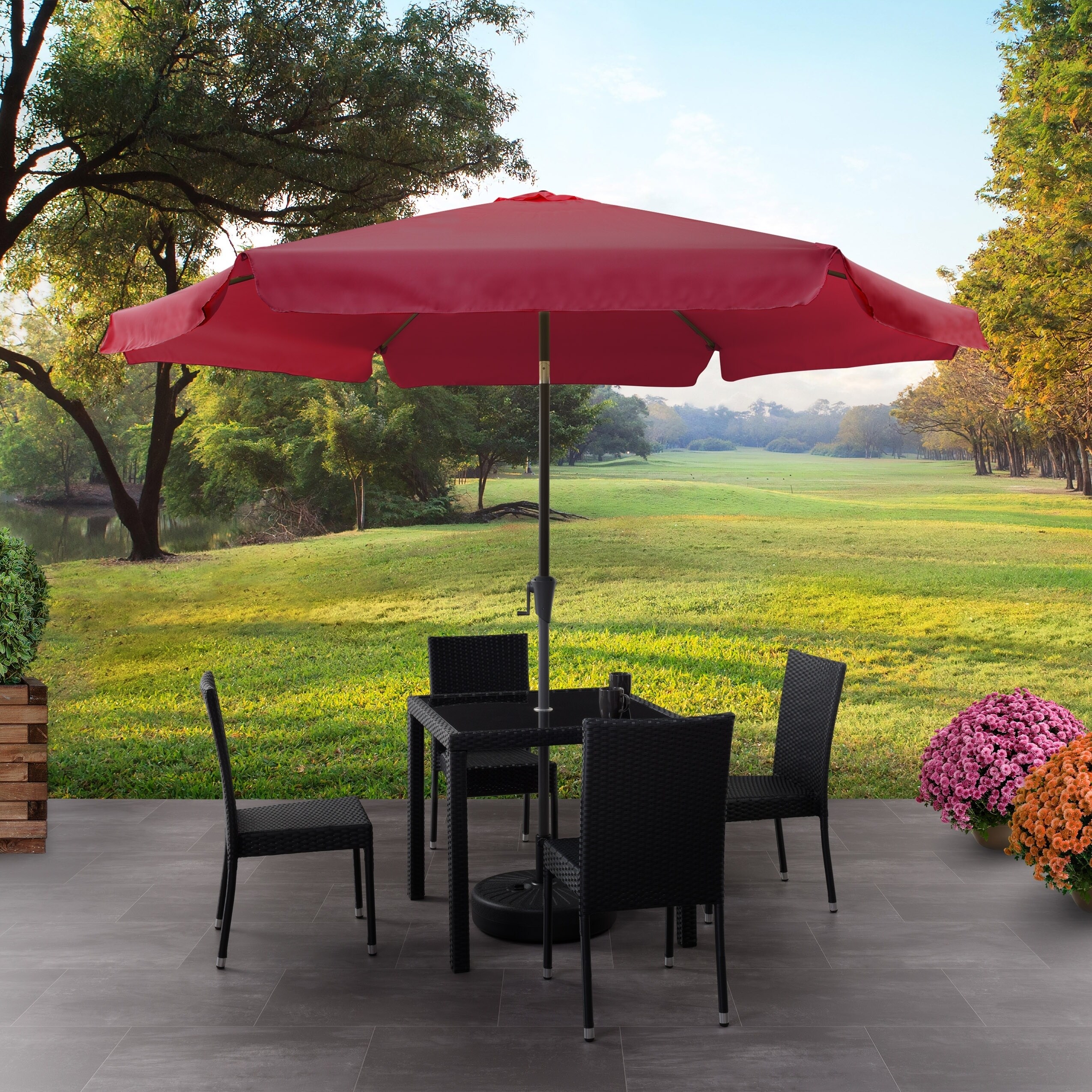 tilt patio umbrella with base