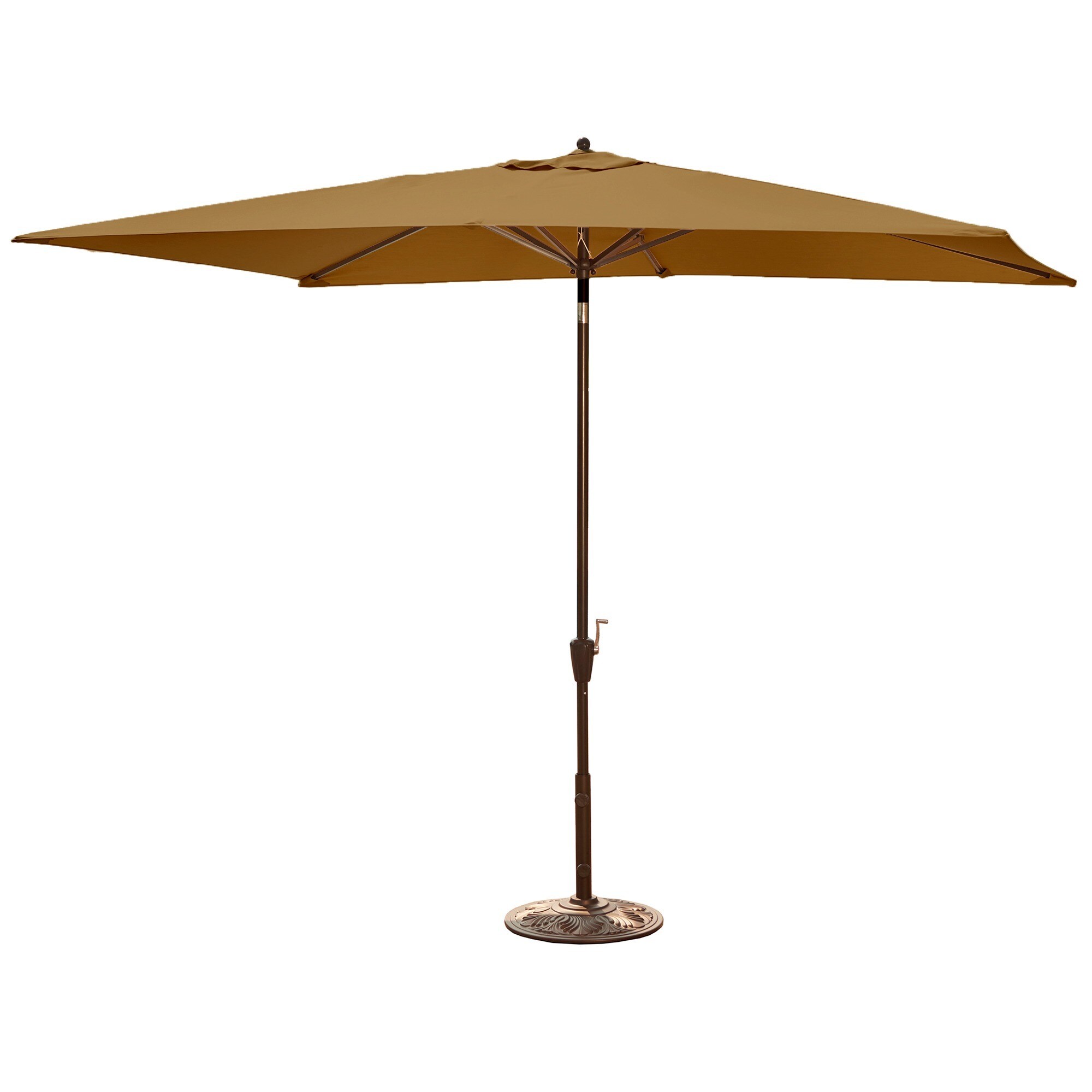 Rectangular Patio Umbrella Rectangle Market Auto Tilt Crank Lift Aluminum 10 Ft Garden Patio Umbrellas Home Garden