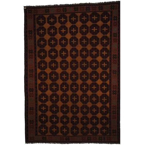 Handmade One-of-a-Kind Soumak Wool Rug (Afghanistan) - 7' x 10'