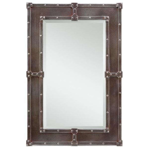 Shop Aria Industrial rectangular Wall Mirror On Sale Free Shipping
