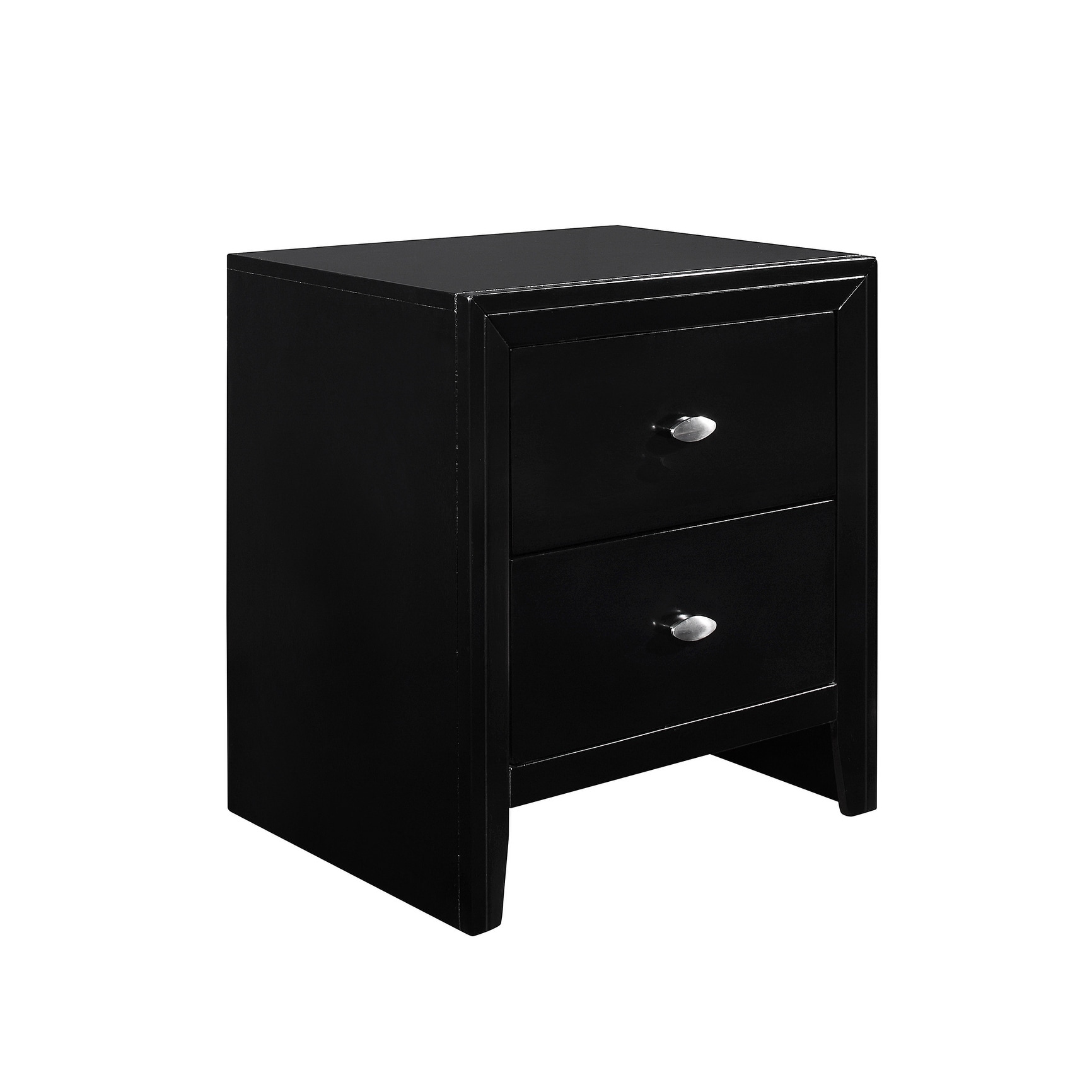 Global Furniture Usa Black Carolina Nightstand Black Size 2 drawer