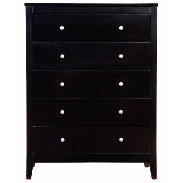 Shop Vista Dark Espresso 5drawer Tall Chest Free Shipping Today