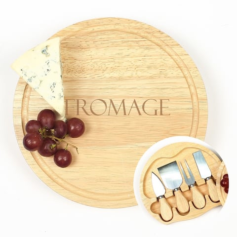Fromage Gourmet 5-piece Cheese Board Set with Utensils