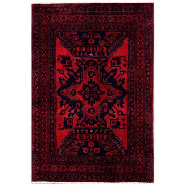 Handmade Herat Oriental Afghan Tribal Khal Mohammadi Wool Rug (Afghanistan) - 4'4 x 6'6