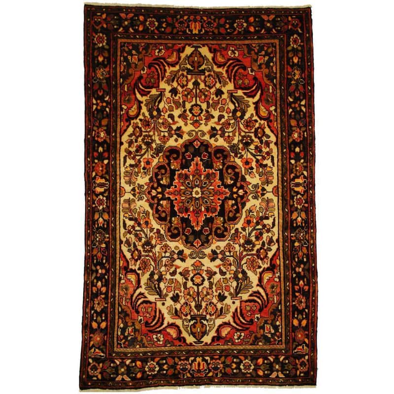 Handmade One-of-a-Kind Semi-Antique Tribal Sarouk Wool Rug (Iran) - 5'4 x 8'8