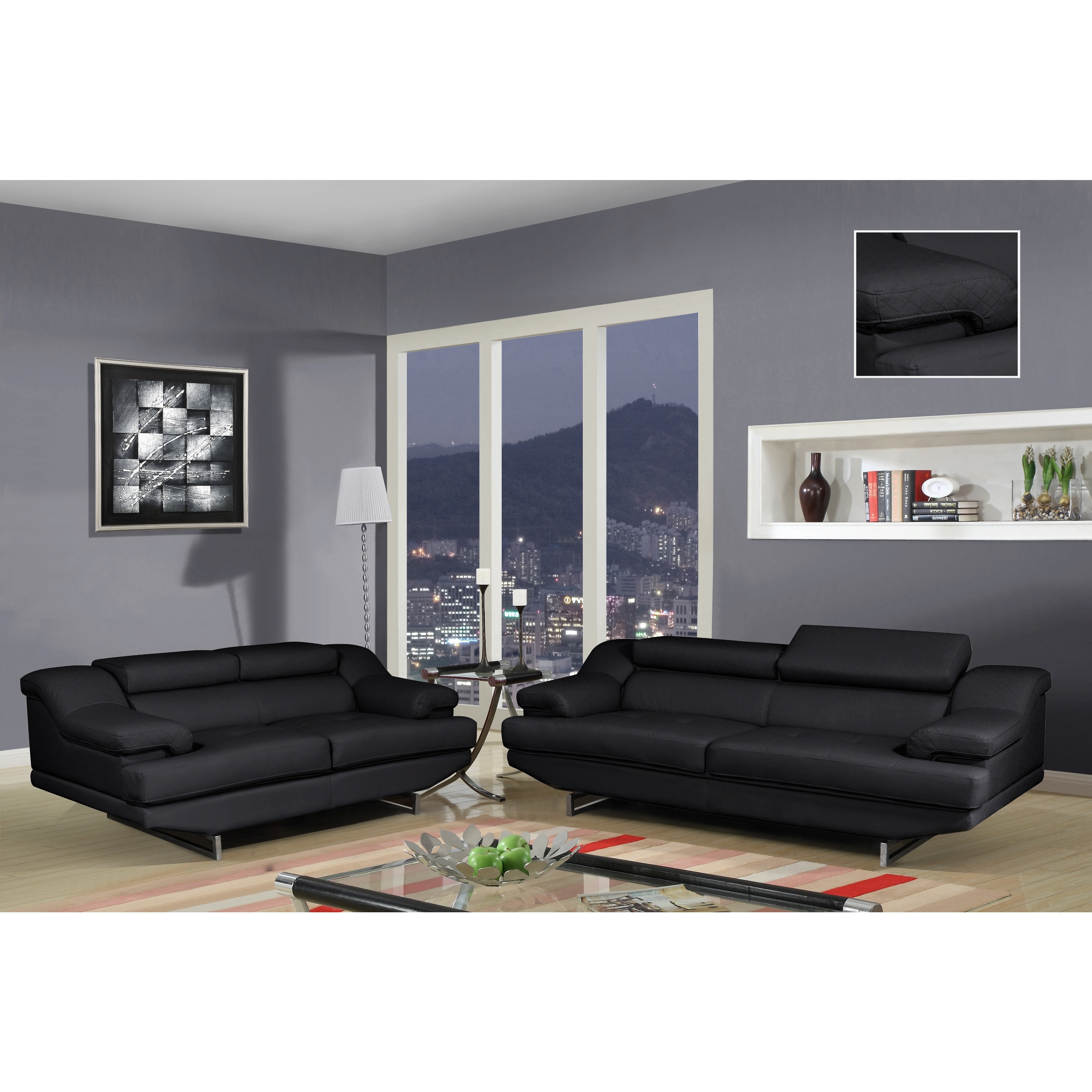 Natalie Black/ Wagner Black Sofa