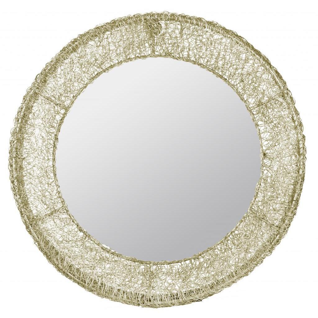 Sersei Aged Goldtone Coiled Wire Mirror