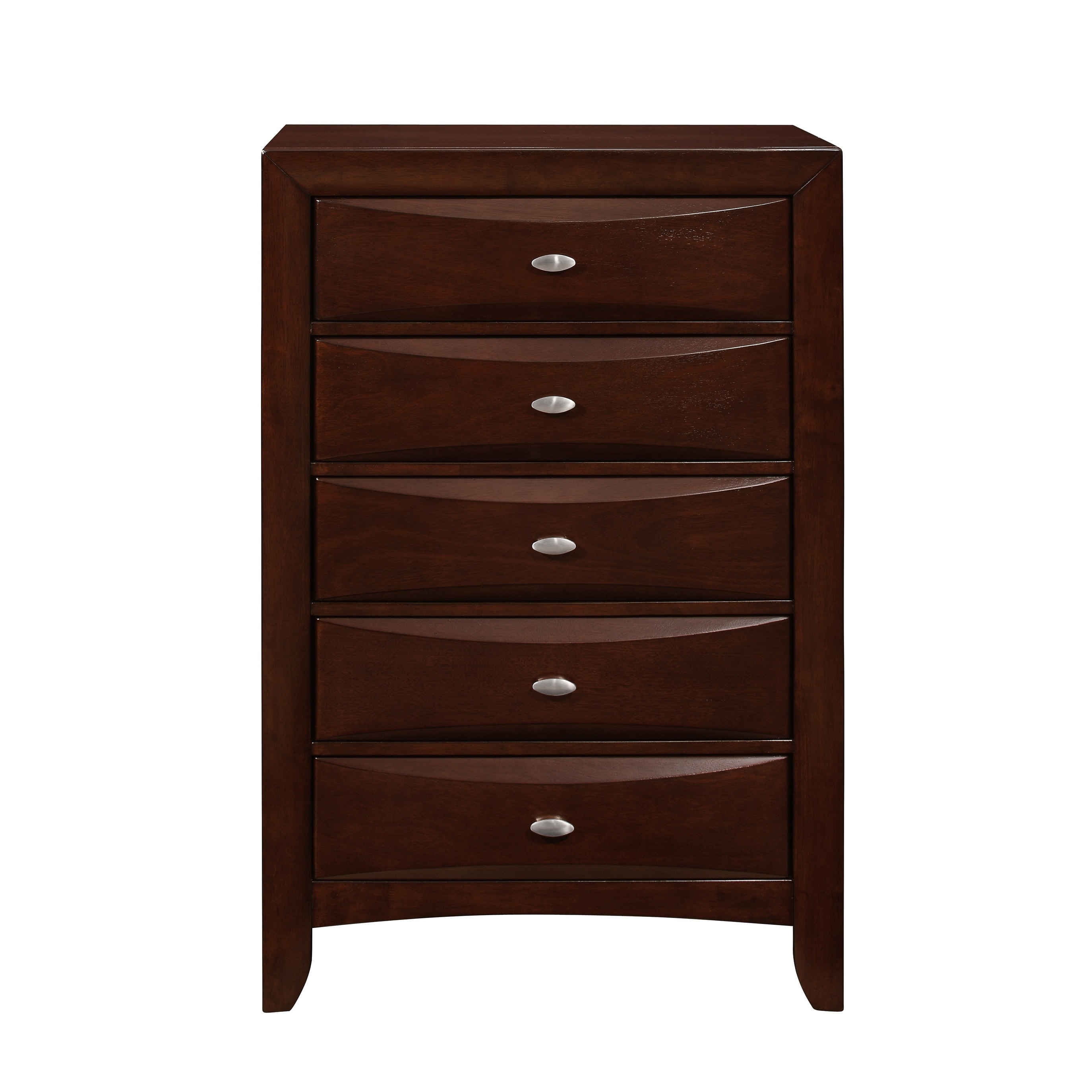 Global Furniture Usa Linda Merlot Chest Wine Size 5 drawer