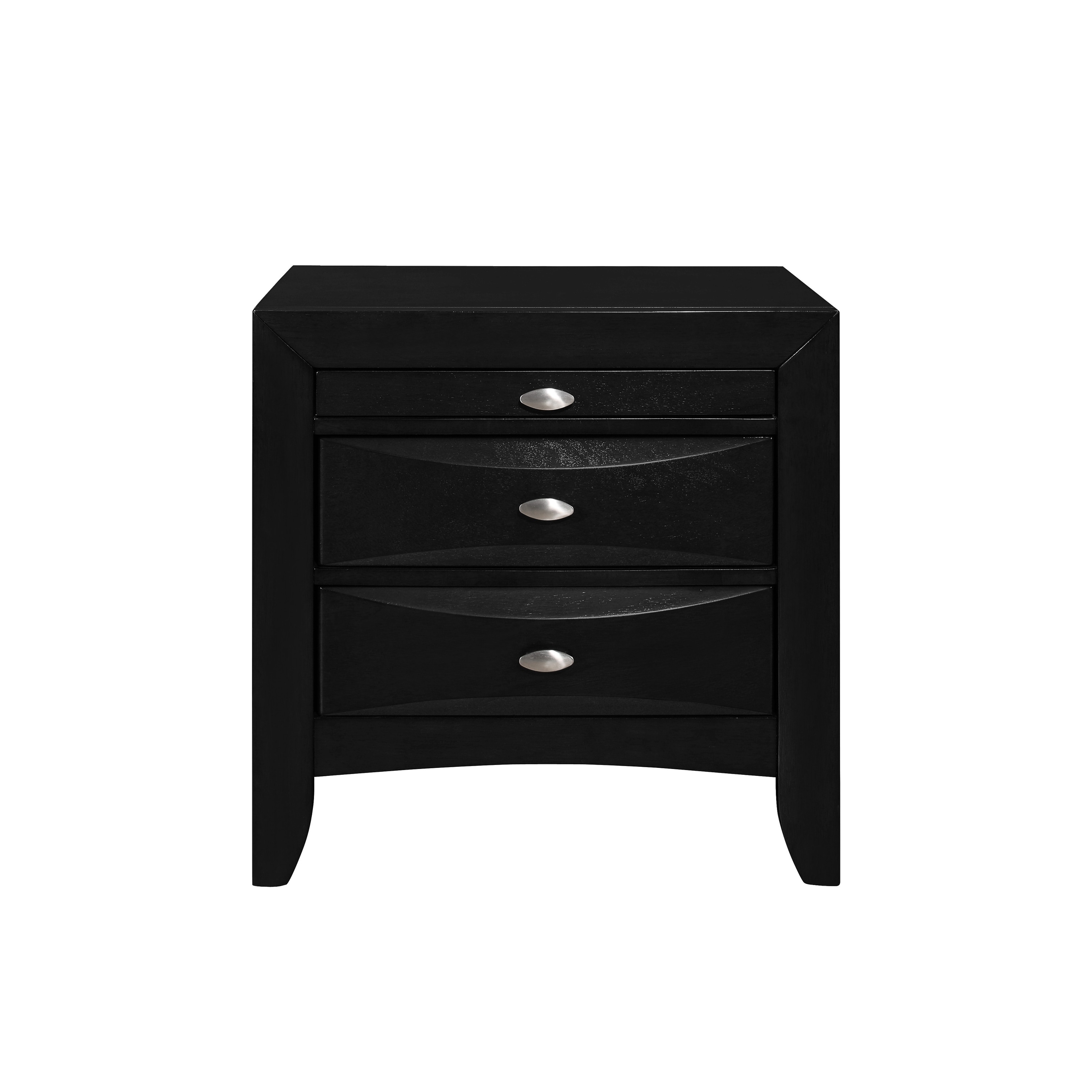 Global Furniture Usa Linda Black Nightstand Black Size 3 drawer