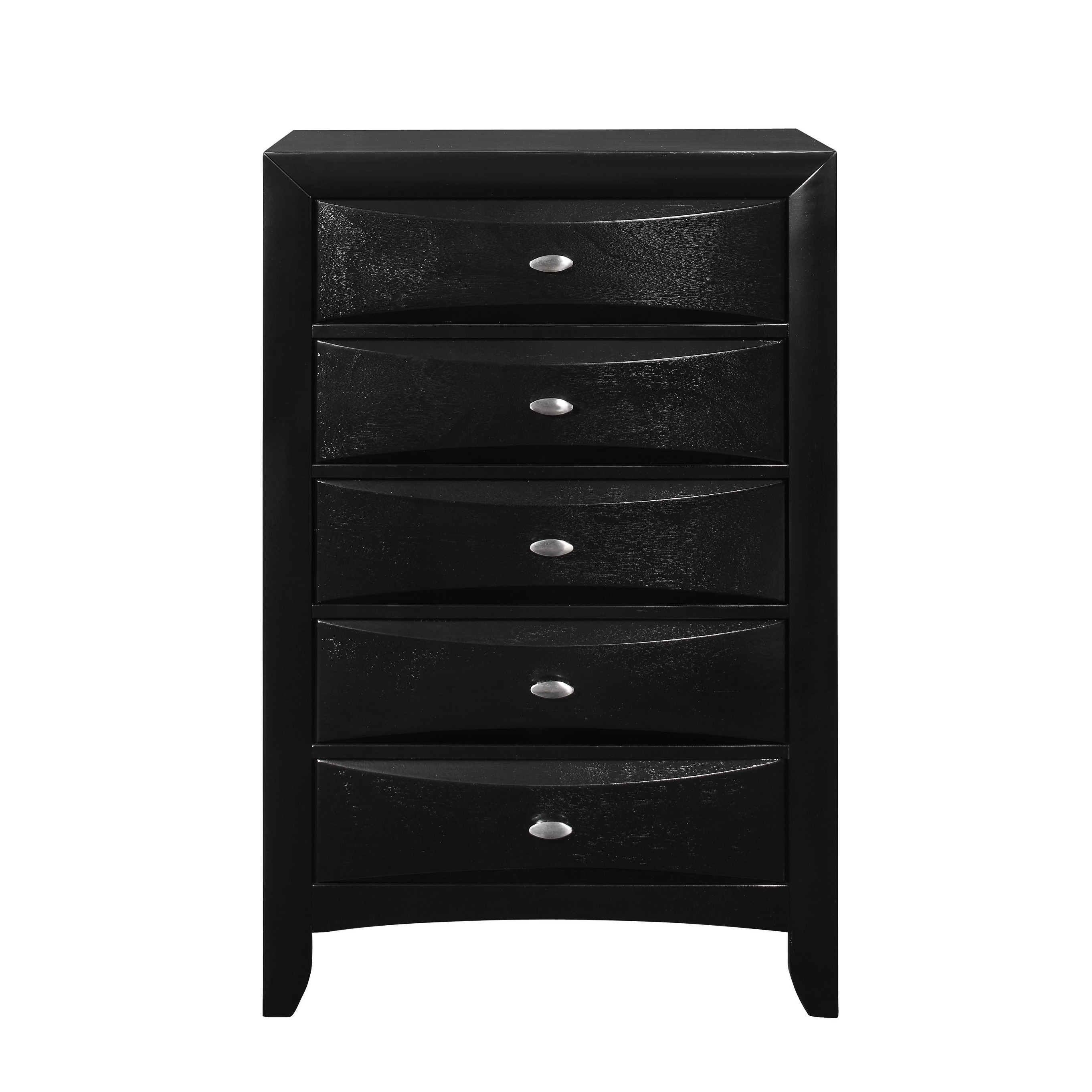 Global Furniture Usa Linda Black Chest Black Size 5 drawer