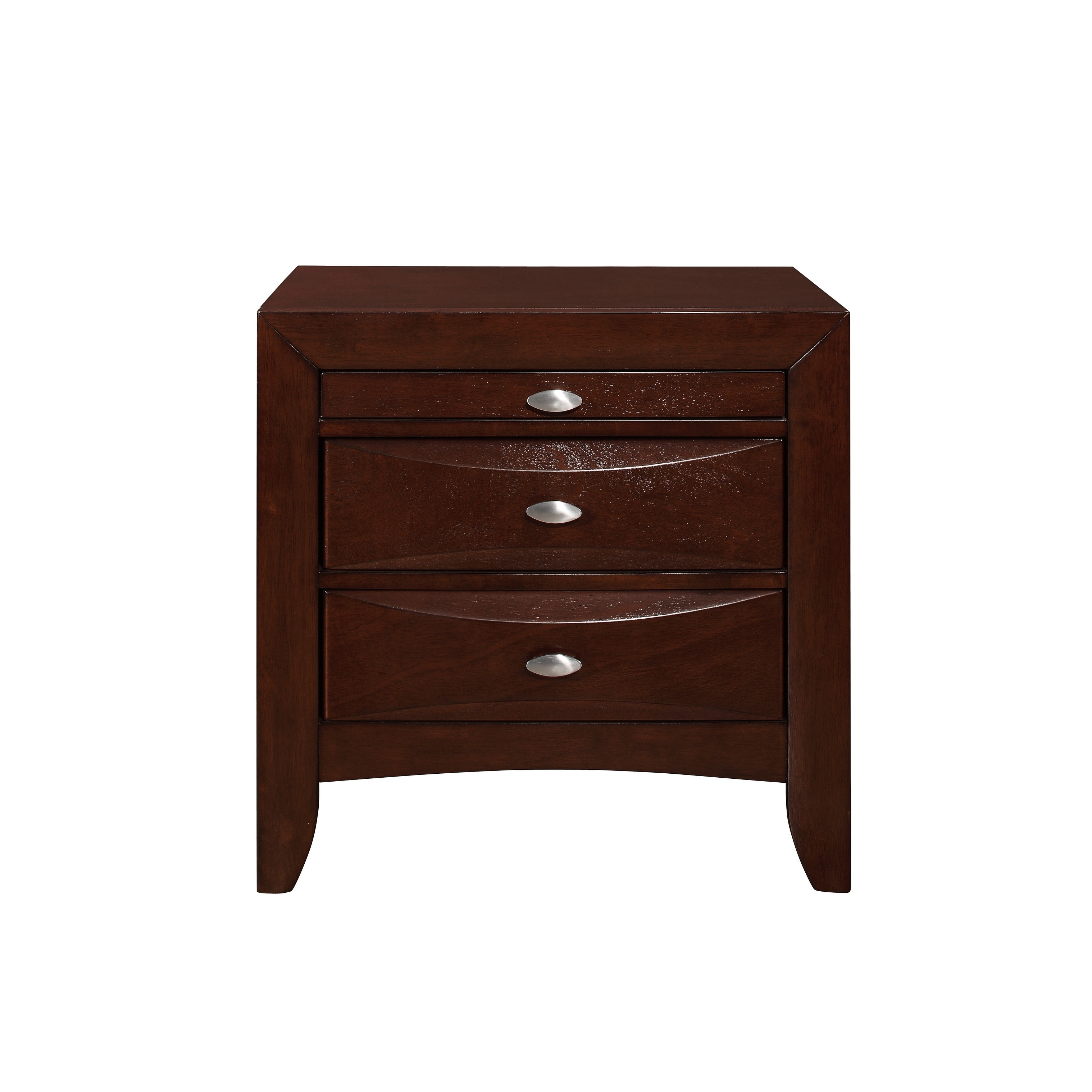 Global Furniture Usa Linda Merlot Nightstand Brown Size 3 drawer