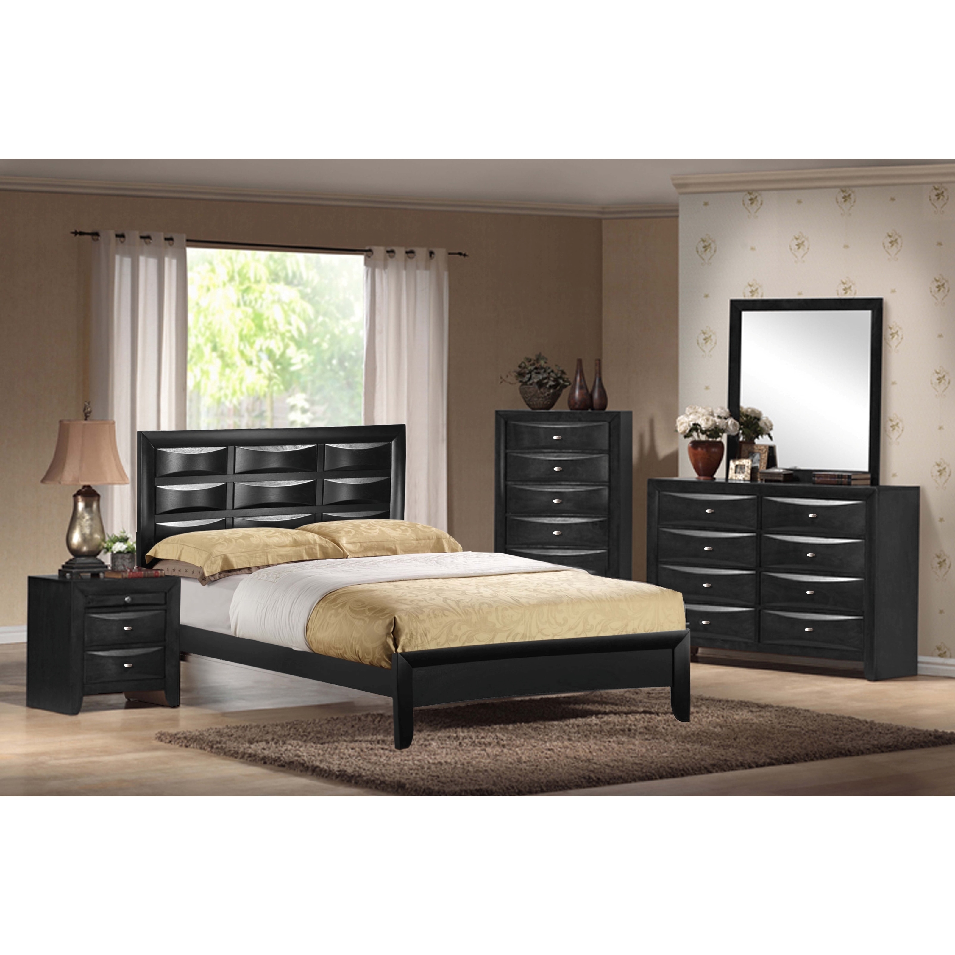 Global Furniture Usa Black Livia Queen Bed Black Size Queen