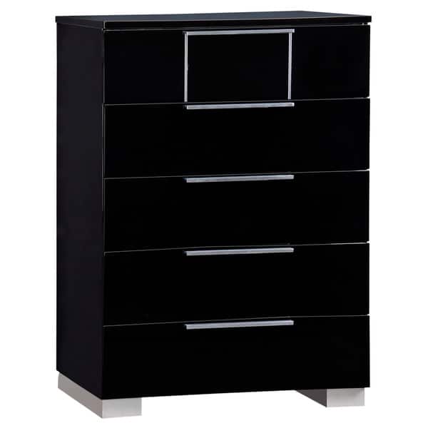 Hailey High Gloss Black Chest Bed Bath & Beyond 9089121