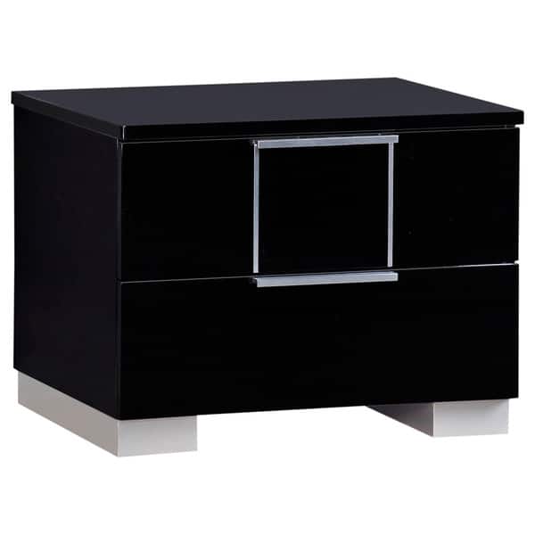 Black High Gloss Nightstand Bed Bath & Beyond 9089122