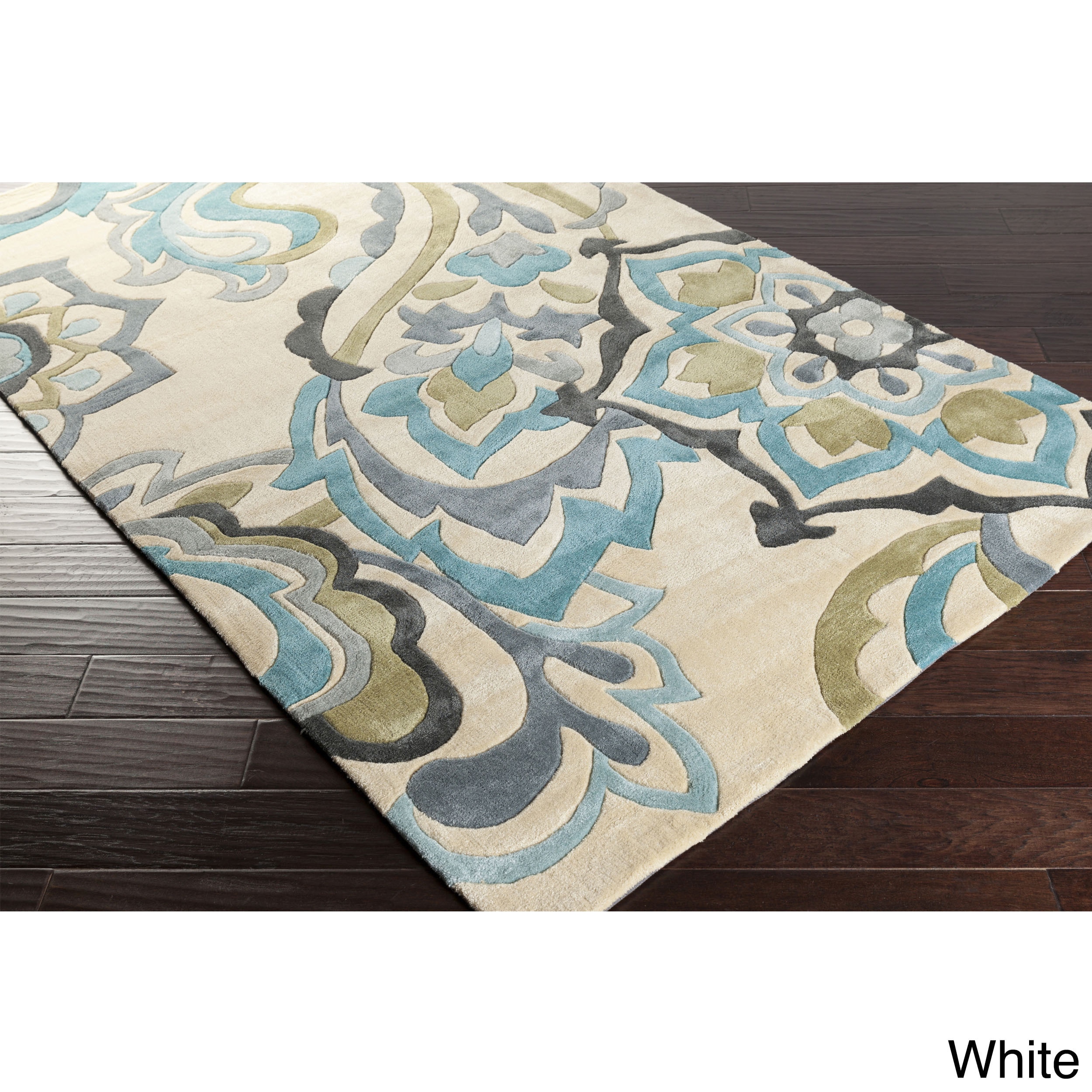 Hand tufted Floral Contemporary Area Rug (5 X 8)