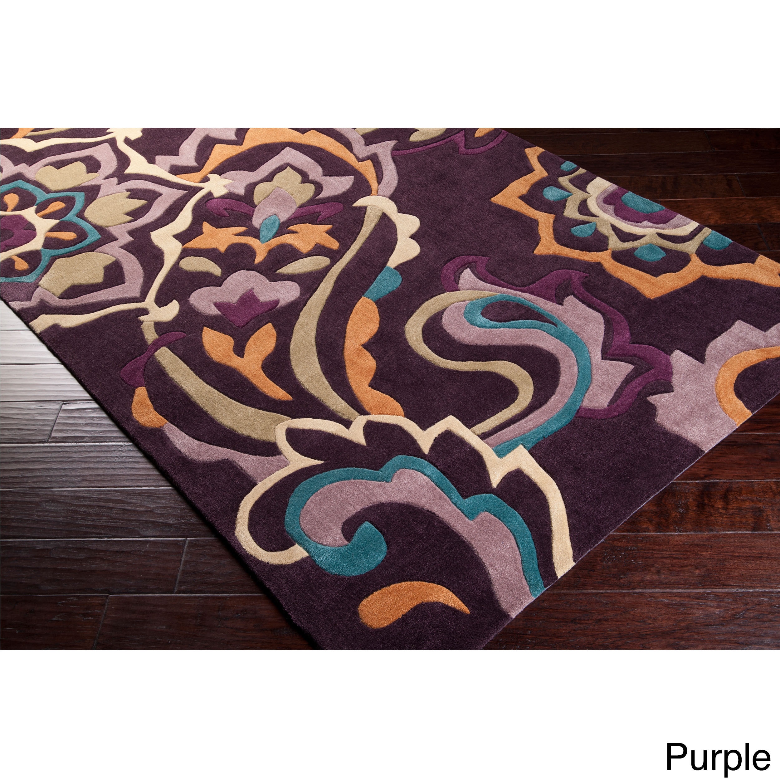 Hand tufted Floral Contemporary Area Rug (5 X 8)