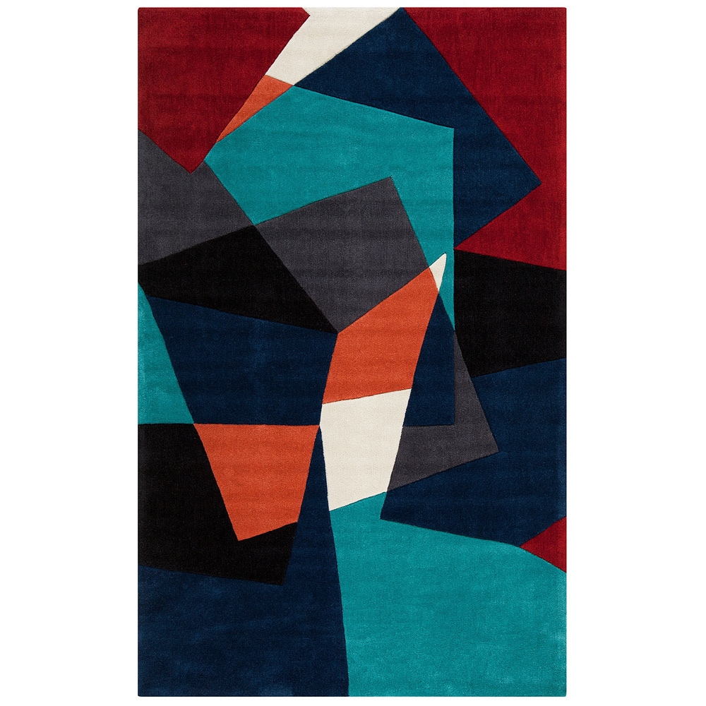 Hand tufted Abstract Geometric Contemporary Area Rug (8 X 11)