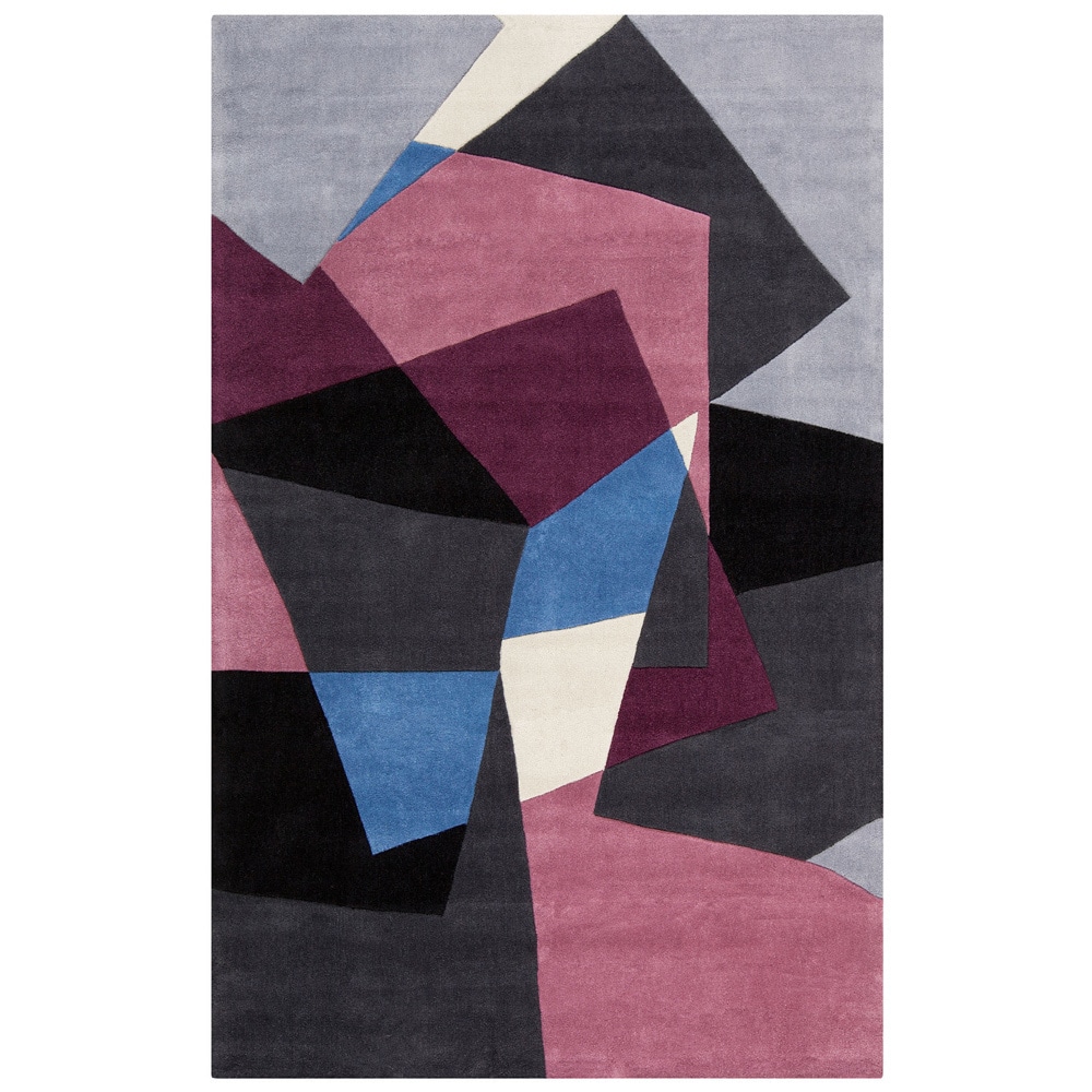 Hand tufted Abstract Geometric Contemporary Area Rug (8 X 11)