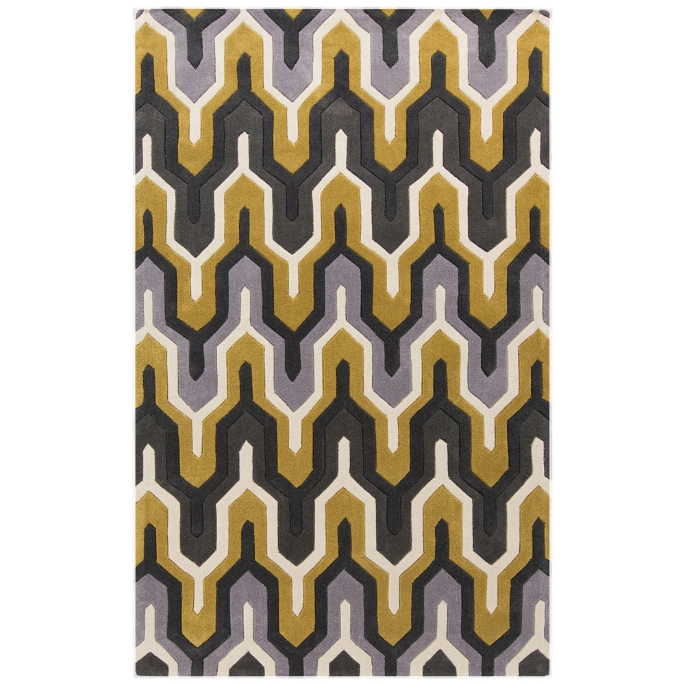 Hand tufted Geometric Contemporary Area Rug (8 X 11)