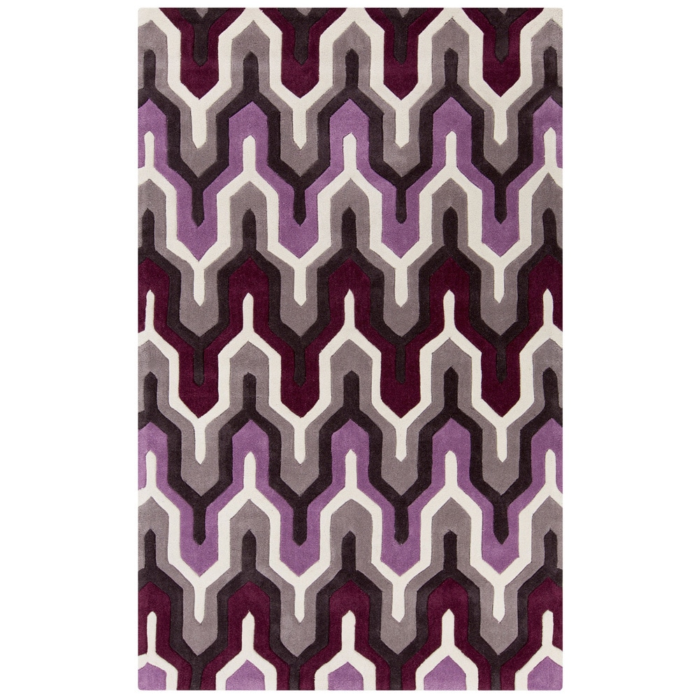 Hand tufted Geometric Contemporary Area Rug (8 X 11)