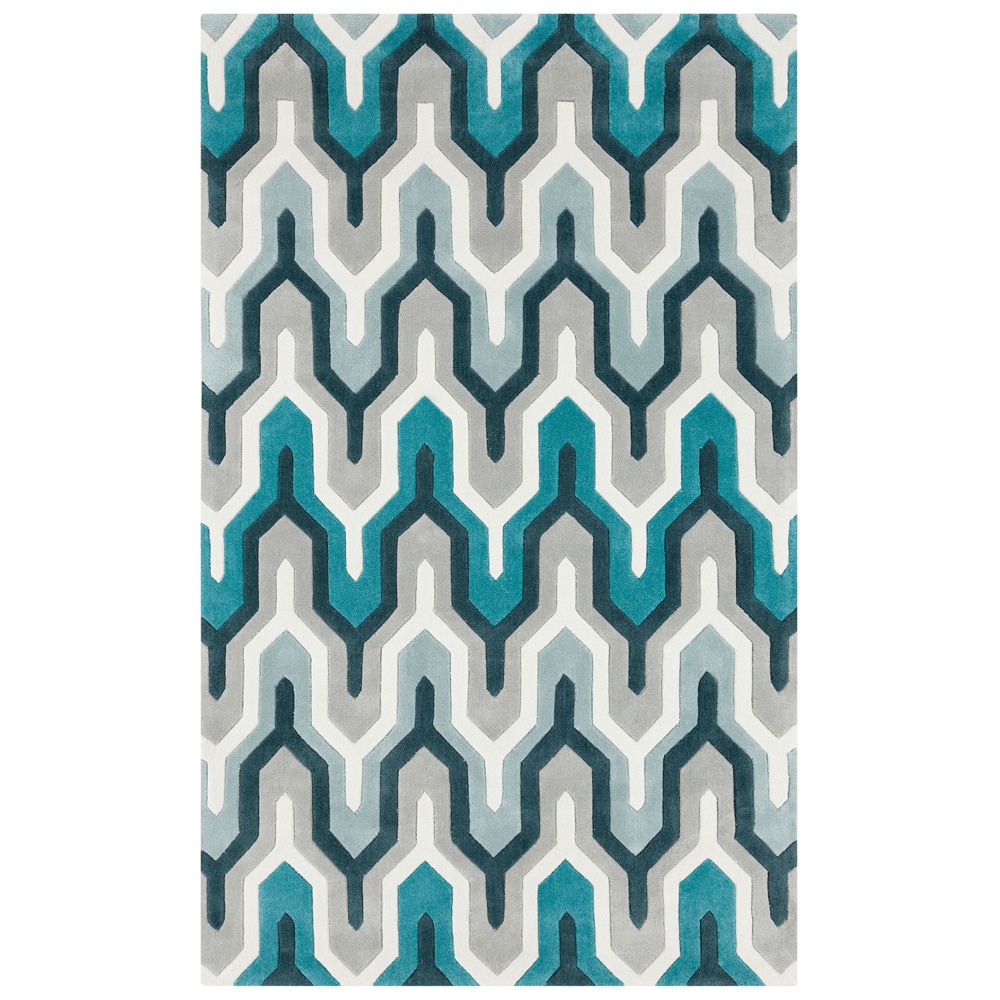 Hand tufted Geometric Contemporary Area Rug (8 X 11)