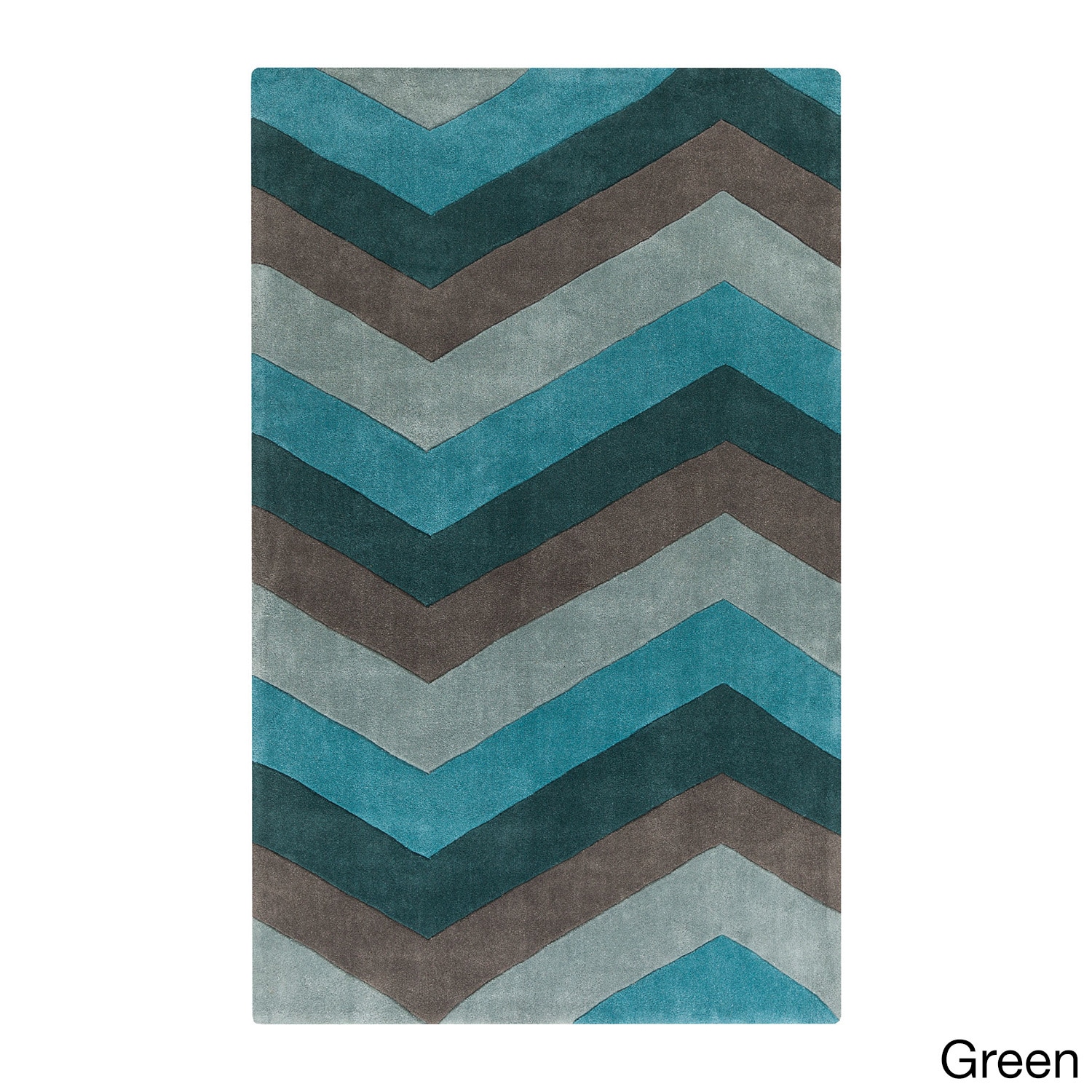 Hand tufted Chevron Geometric Contemporary Area Rug (8 X 11)