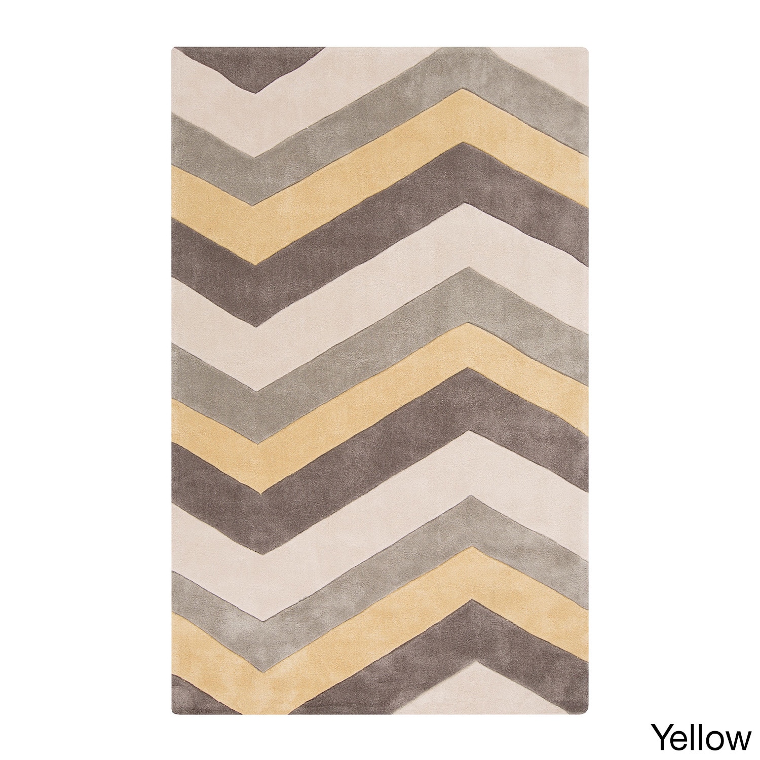 Hand tufted Chevron Geometric Contemporary Area Rug (8 X 11)