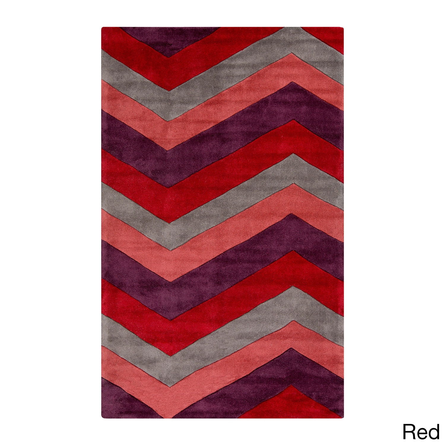 Hand tufted Chevron Geometric Contemporary Area Rug (8 X 11)