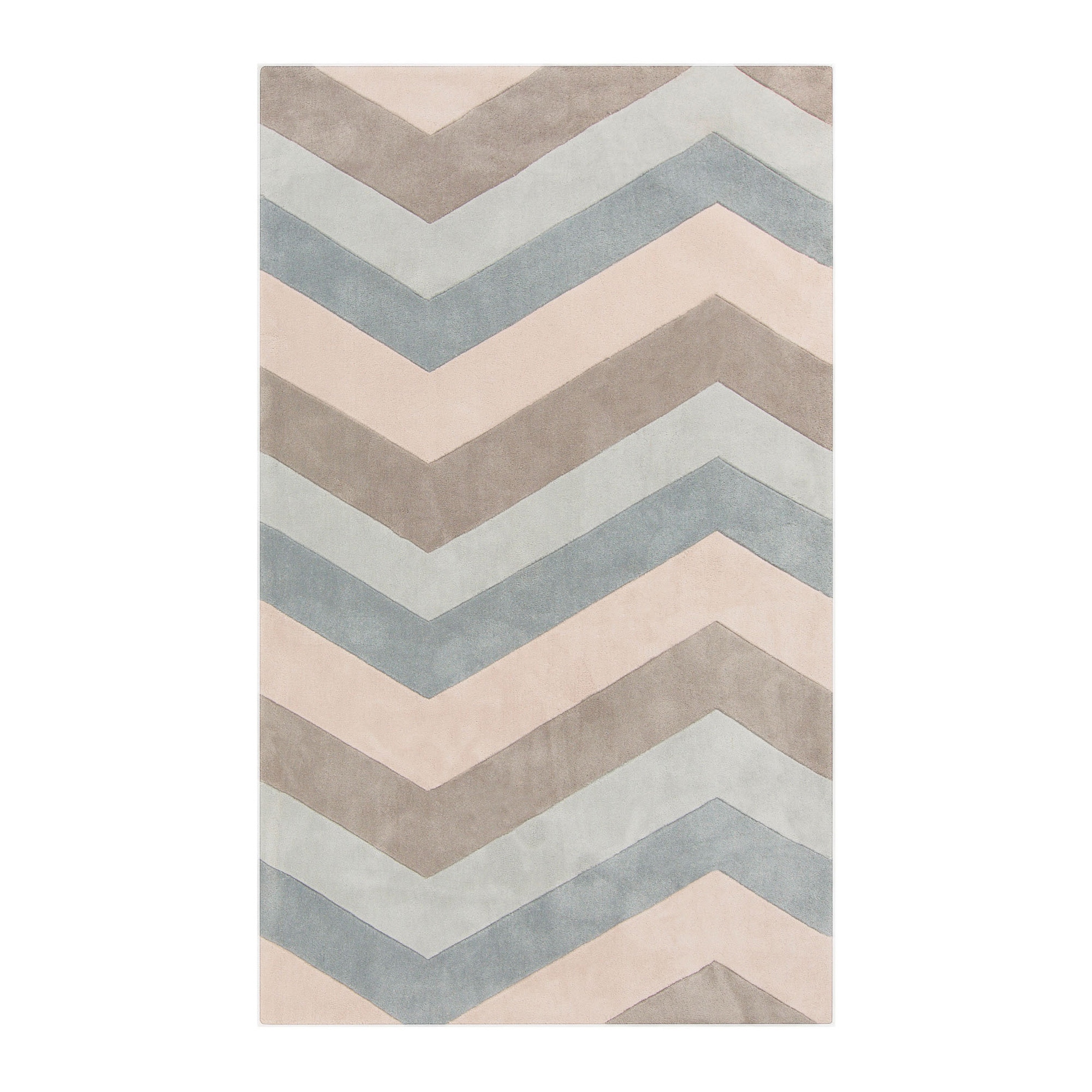 Hand tufted Chevron Geometric Contemporary Area Rug (9 X 13)