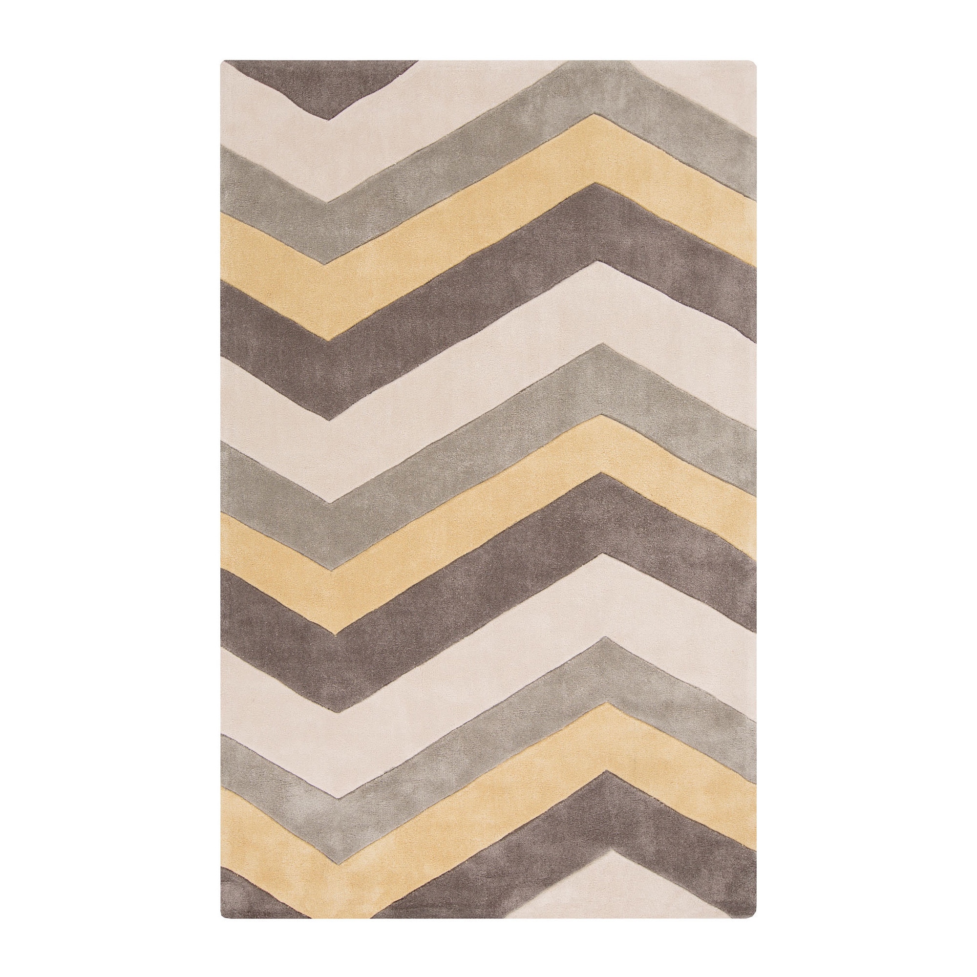 Hand tufted Chevron Geometric Contemporary Area Rug (9 X 13)