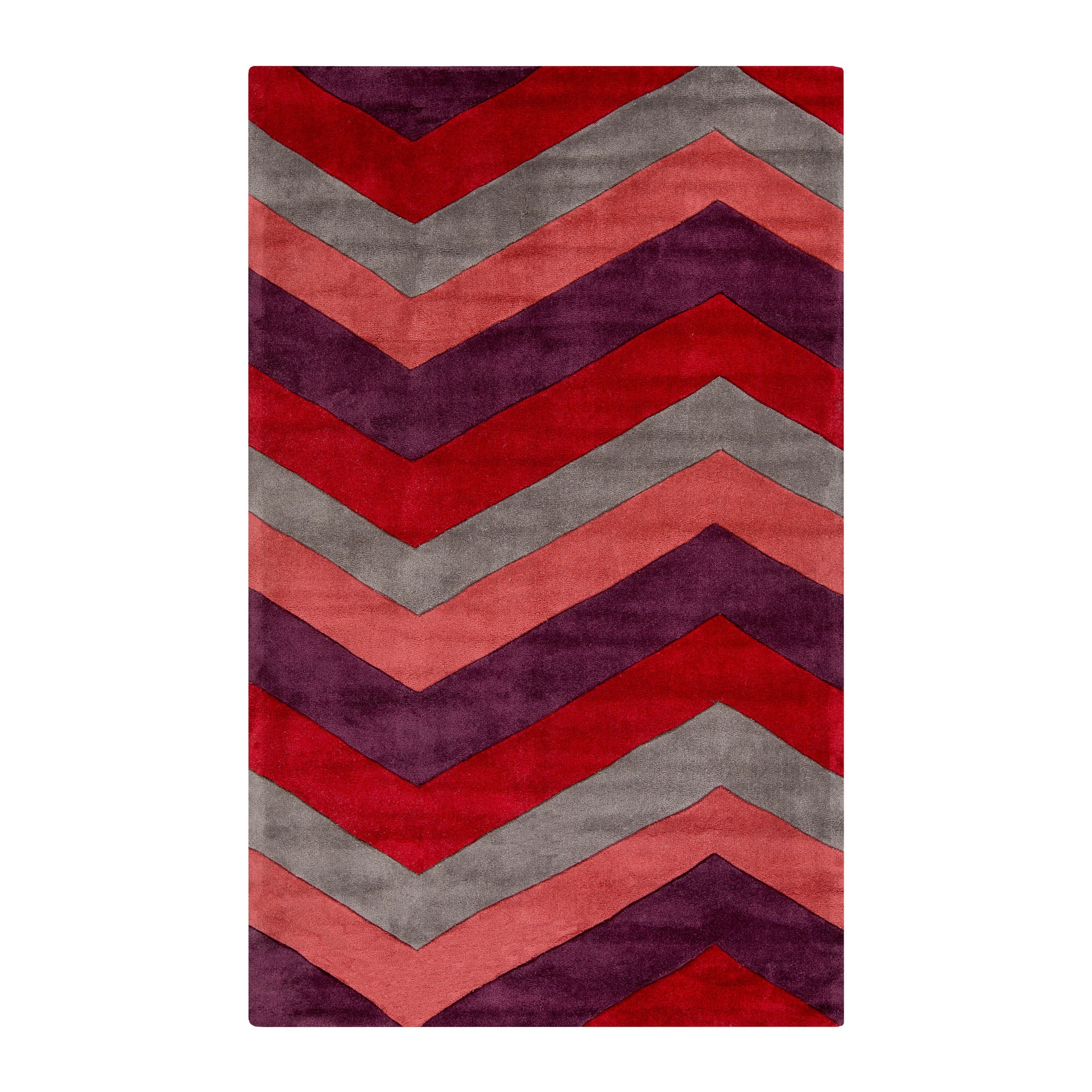 Hand tufted Chevron Geometric Contemporary Area Rug (9 X 13)