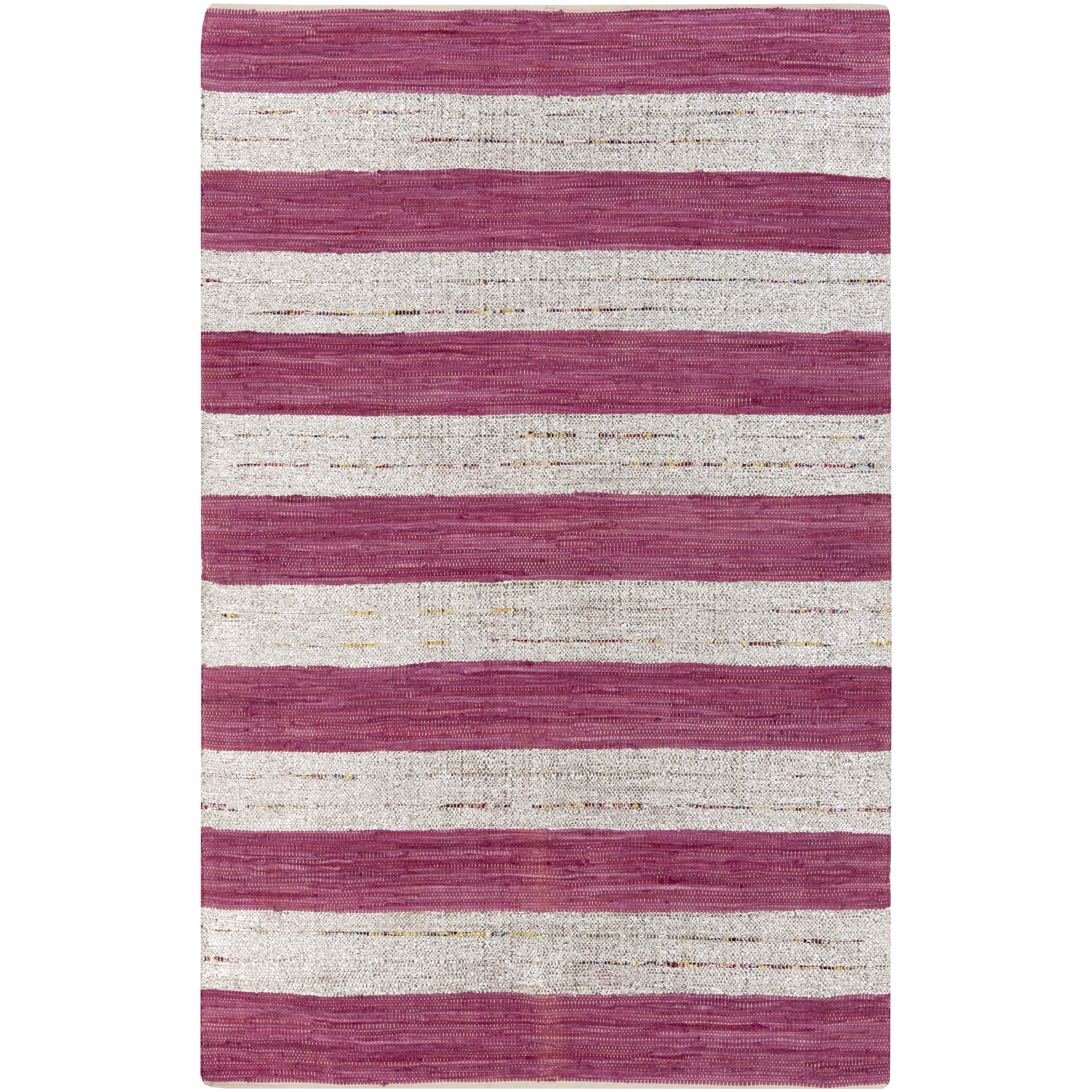 Papilio Pepper Hand woven Magenta Reversible Area Rug (8 X 10)